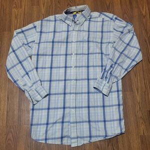 Mens XL George Strait Wrangler Plaid Long Sleeve Western Button Down Cowboy C64